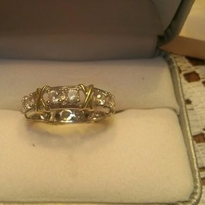 Sterling silver ring with some gold plating